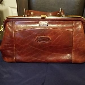 Oroton Frame Leather Satchel